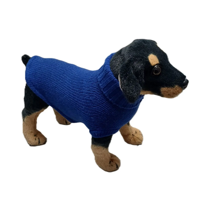 Plain Knit Ribbed Collar Dog or Cat Regenerated Cashmere Fineness 5