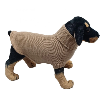 Plain Knit Ribbed Collar Dog or Cat Regenerated Cashmere Fineness 5