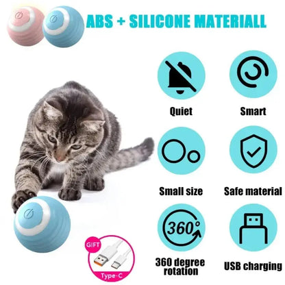 Smart 360° Rotating Cat & Dog Toy Ball
