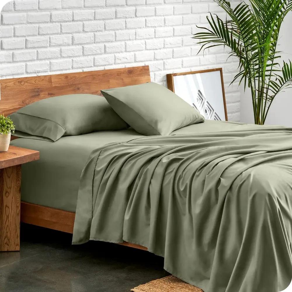 NNEDSZ Ddecor Home 1500 Thread count Premium Cotton Blend Sage King Sheet Set by Ddecor Home