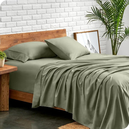 NNEDSZ Ddecor Home 1500 Thread count Premium Cotton Blend Sage King Sheet Set by Ddecor Home