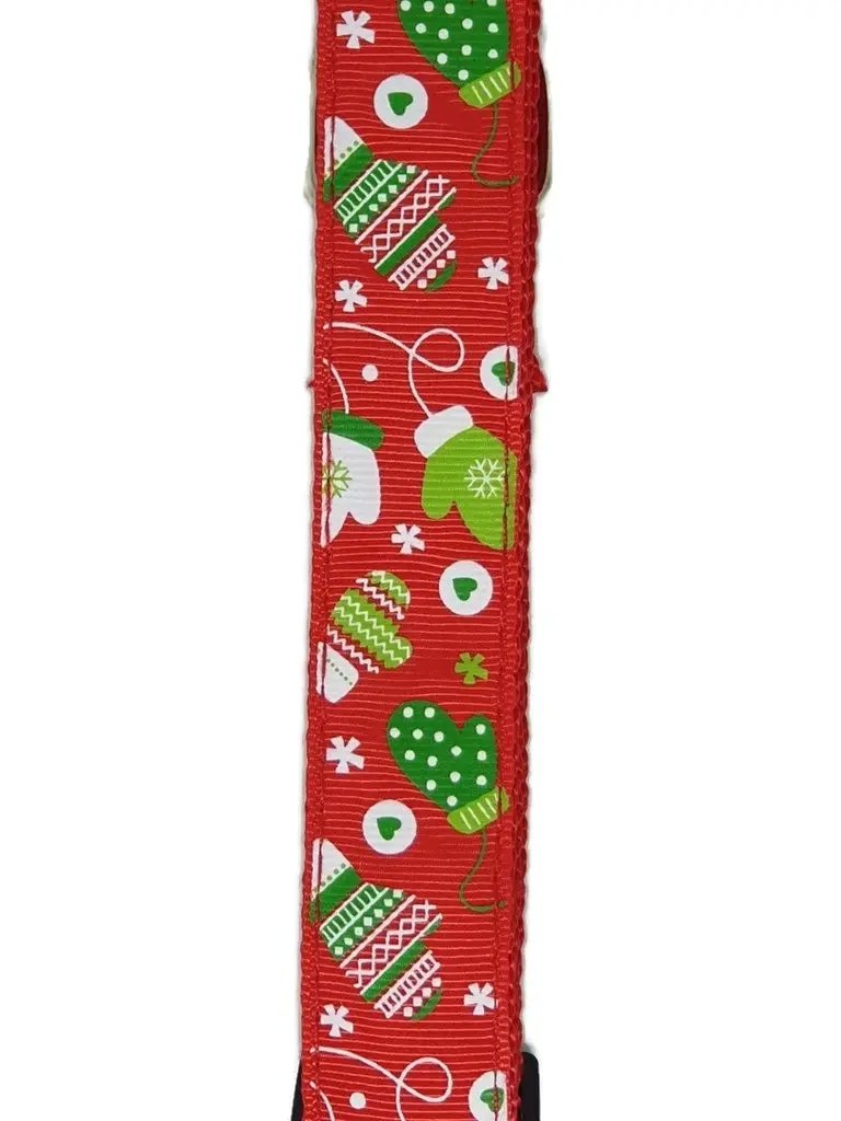 NNEDSZ Christmas Dog Collars Adjustable - Moondidley Pets Medium Red Mittens