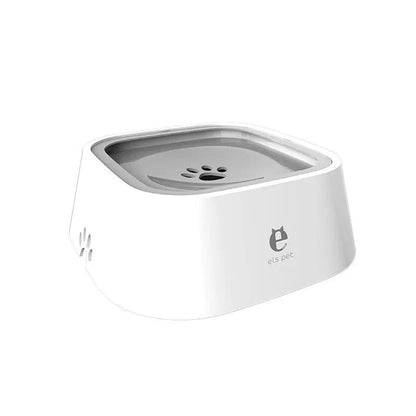 NNEDSZ Grey Anti-Spill Floating Pet Water Bowl for Dogs and Cats - 1L Capacity, Splash-Proof and Anti-Wet Mouth Design
