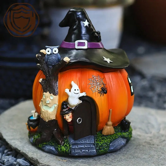 Halloween Witch Pumpkin House Decoration Garden Luminous Decoration petsiam