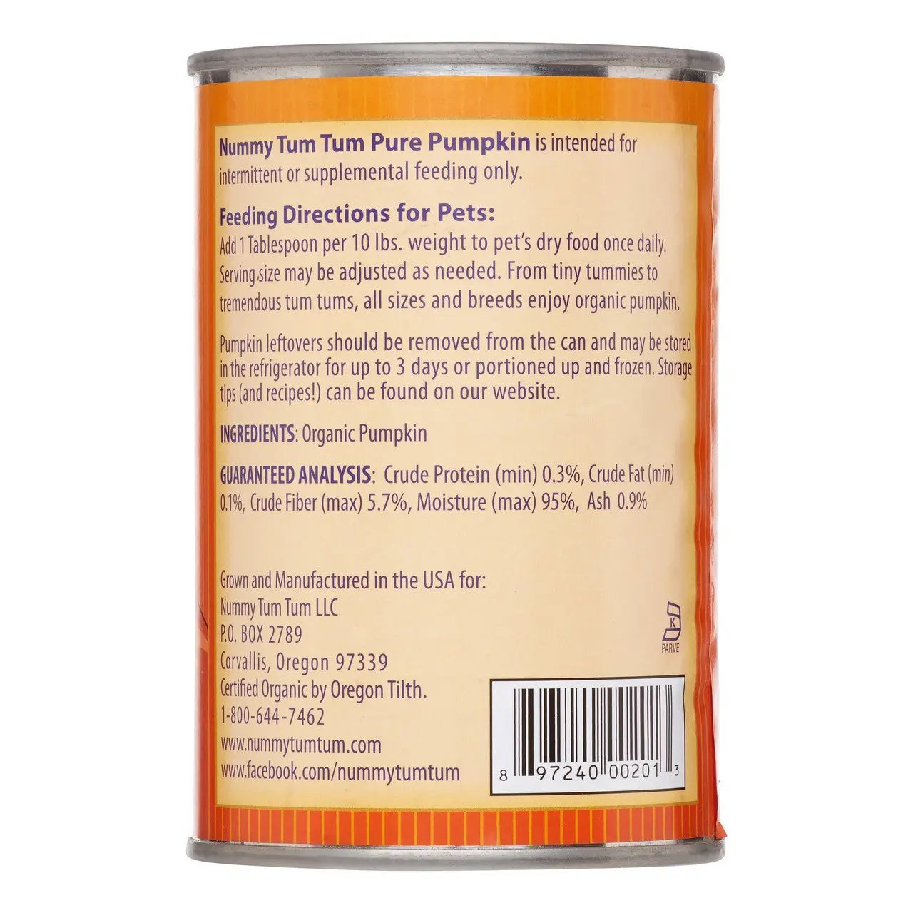 Nummy Tum-Tum Pure Pumpkin Dog Food (12x15OZ )