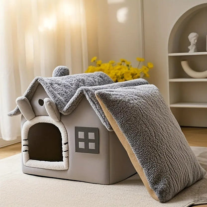 NNETM Classic Soft Cat House Bed for Small Pets