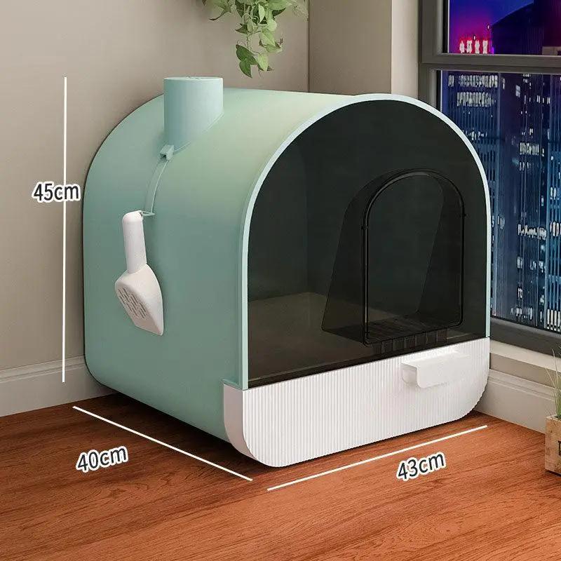 Ultimate Odor-Free Enclosed Cat Litter Box With Smart Features