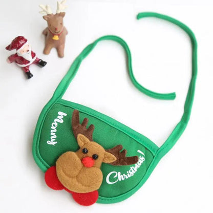 Festive Pet Christmas Hat And Saliva Towel Set - Perfect For Your Furry Friends!