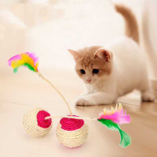 Cat Shuttlecock Toy