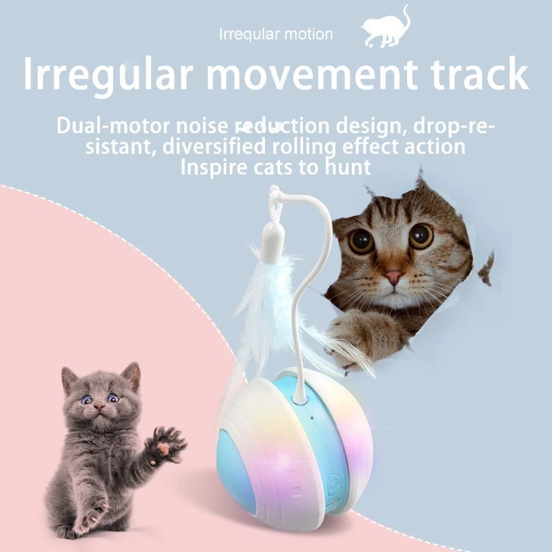 Pet Feather Teaser Ball