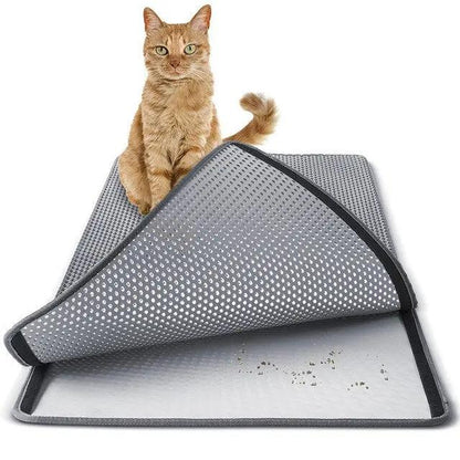 Cat Litter Mat Waterproof Double-Layer Pet EVA Foam Trapper Non-Toxic Pad Pet Cleaning Accessories