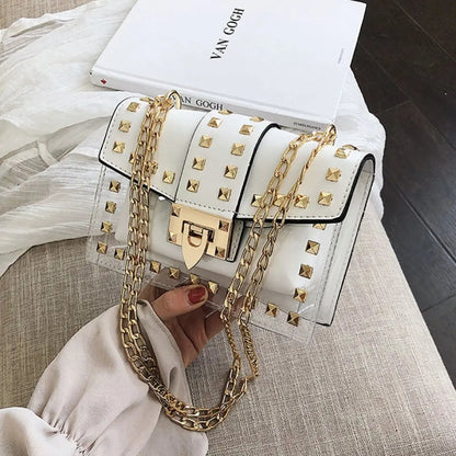 Betty Shoulder Bag -Clear/White