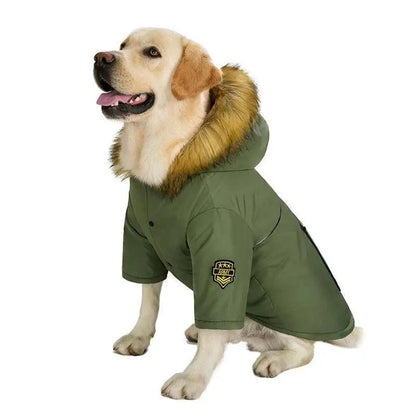 Cozy Canine Cotton Jacket: Stylish And Warm Winter Wear For Large Dogs