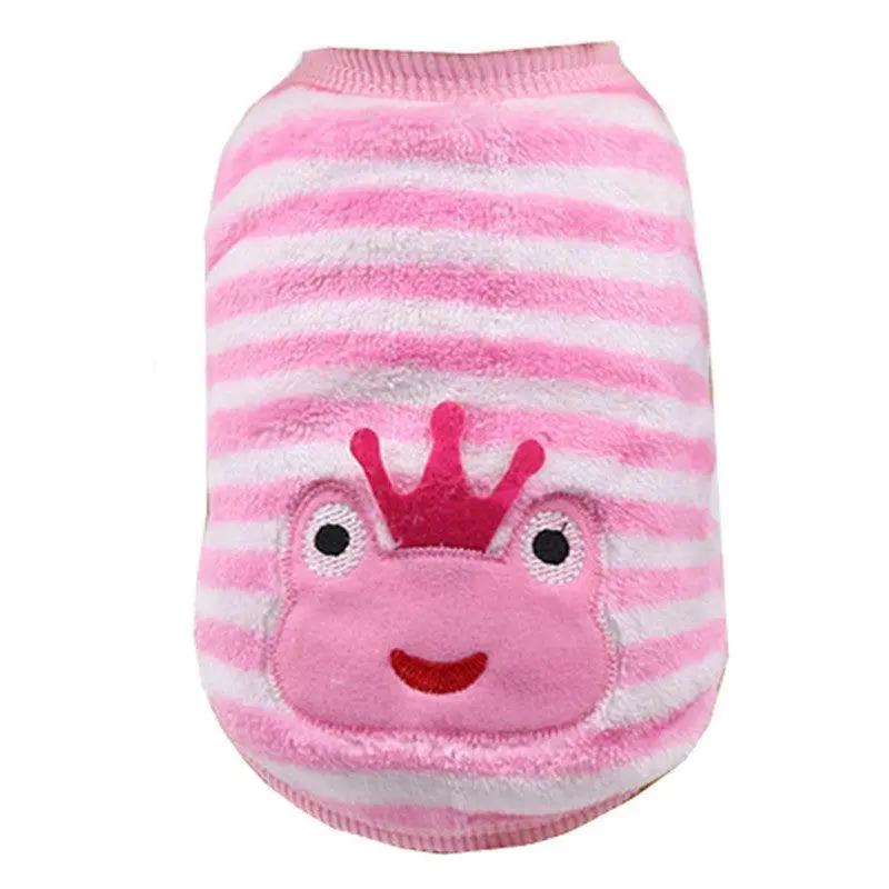 Cozy Flannel Teacup Small Milk Dog Cat Vest - Stylish And Warm Pet Apparel