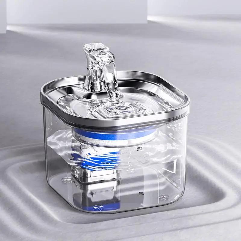 Pet Cat Dog Stainless Steel Automatic Water Dispenser Intelligent Fountain