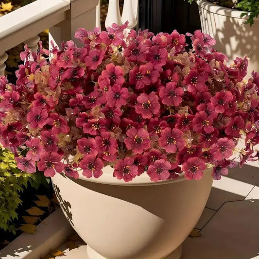20 Bunches Of Outdoor Mixed Color Artificial Flowers, Autumn Plant And Flower Outdoor Decoration, UV Protection, Realistic And Non-fading, Suitable For Autumn Porch, Balcony And Garden Decoration petsiam