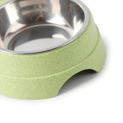 Stylish Stainless Steel Double Pet Feeder - Premium Food And Water Bowls For Cats, Dogs, And Puppies