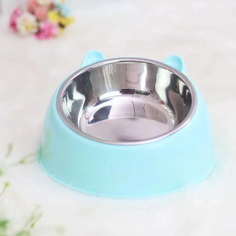 Double Bowl Stainless Steel Pet Feeder - Innovative Overturning Prevention Design