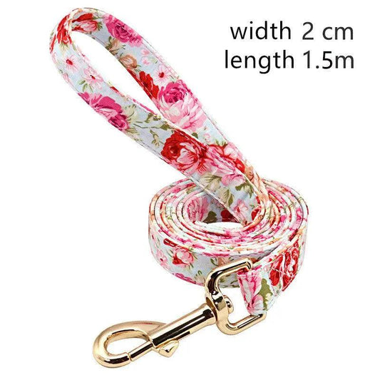 Nylon Floral Dog Walking Rope - Stylish And Sturdy Leash For Your Pup