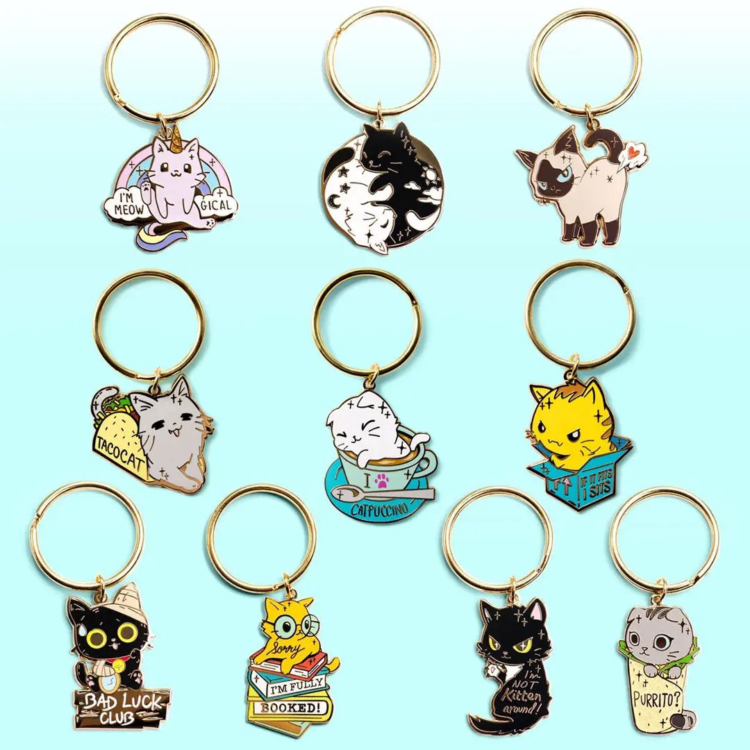 Cat Collection Vol. 2 Enamel Keychains SET [10 PCS]