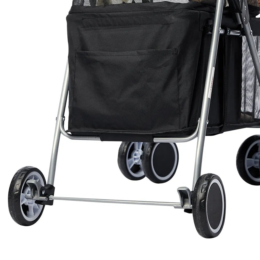 PaWz Large Pet Stroller Dog Cat Carrier Black