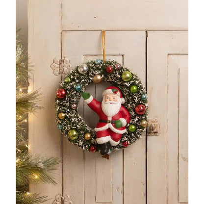 Kitschmas Santa in Wreath by Bethany Lowe Designs