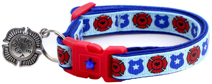 Fire and Police Badges Cat Collar
