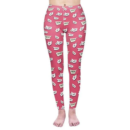 Fashion Women Legging Pink Tropics Printing With Multicolor Pattern Leggins High Elasticity Legins Fitness Pants Leggings