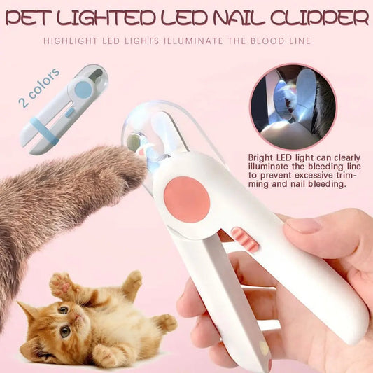 Pet Nail Clipper Dog Cat Cutter Beauty Scissors LED Lighting Puppy Kitten Grooming Claw Nails Cutting Machine Professional Newes