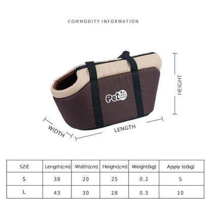 Pet Dog Bag Soft Breathable Car Seat Dog Carriers Portable Single Carrier Bags Outdoor Pet Shoulder Handbag for Dogs Accessories