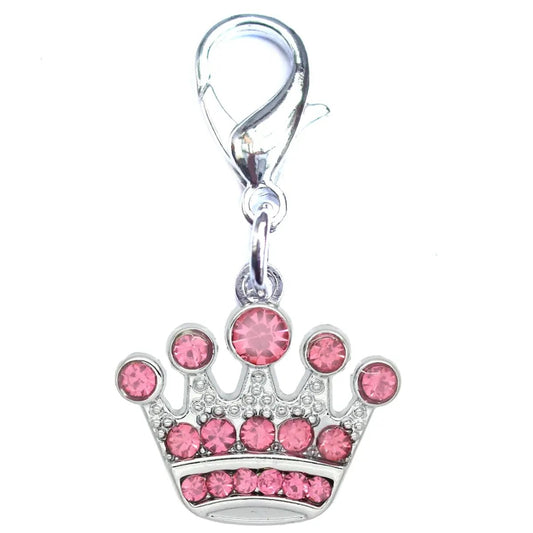 Crystal Crown Dog Cat Charm Pink
